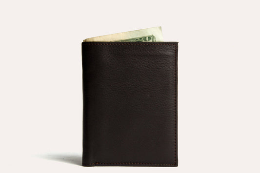 Cowhide Leather Slimfold Passcase Wallet