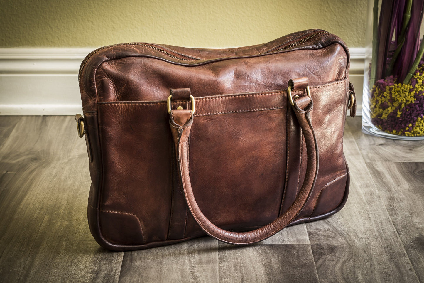 Genuine Leather Sleek Briefcase
